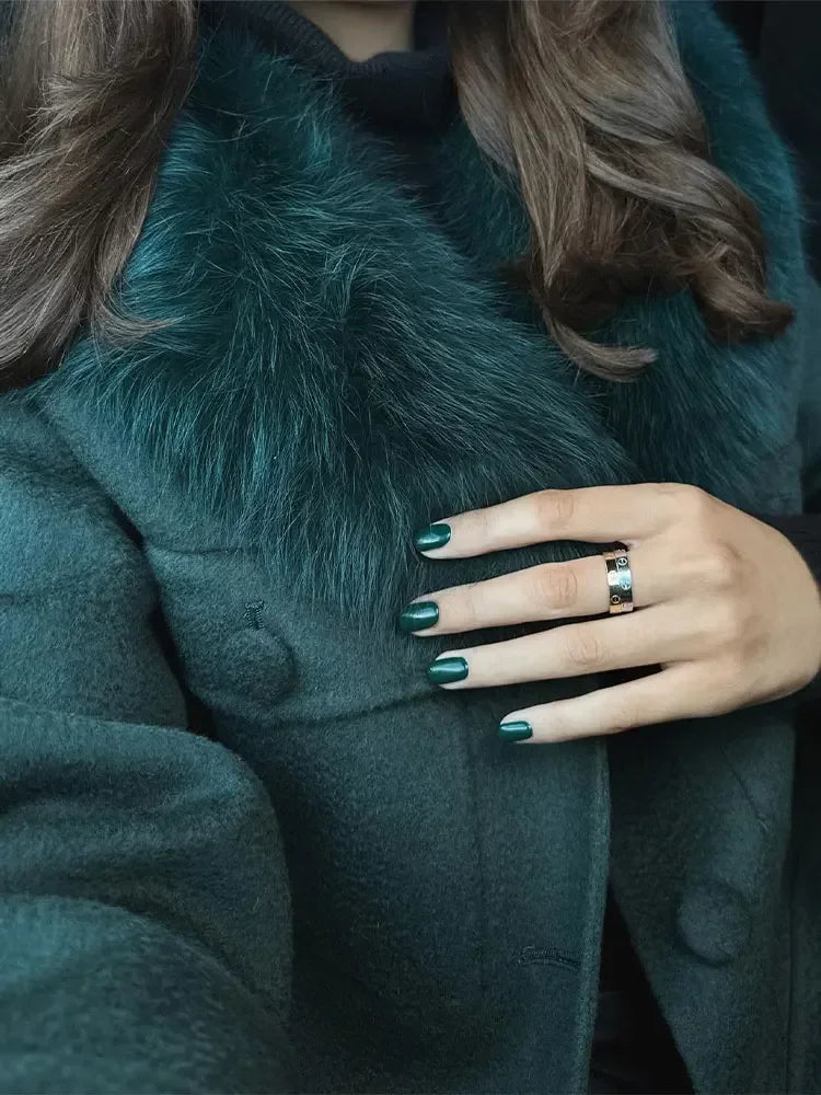 Wool Jacket with Faux Fur Collar | Chic & Warm | Timeless Elegance