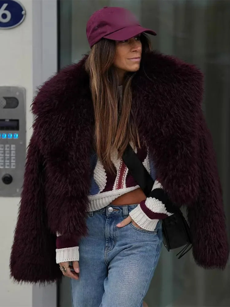 Women's Faux Fur Jacket | Soft & Luxe | Oversized Fit