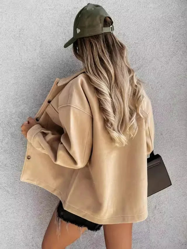 Faux Leather Shacket | Street Style Essential | Cool-Girl Approved