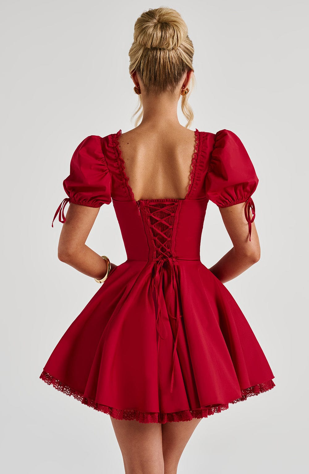 Puff Sleeve Corset Mini Dress | Elegant & Flowy | Romantic Statement