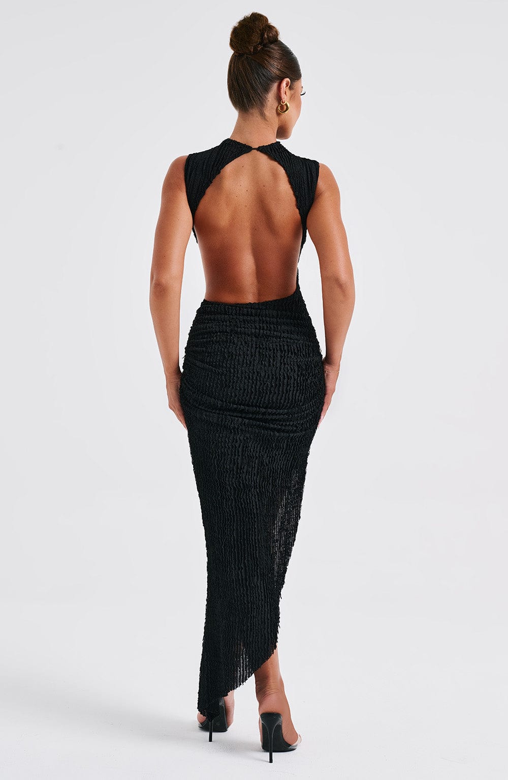 Backless High-Slit Maxi Dress | Elegant & Sultry | Form-Fitting Design