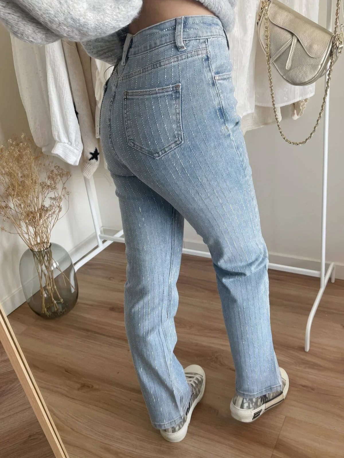 High-Waisted Straight-Leg Jeans | Light Wash Denim | Classic & Versatile