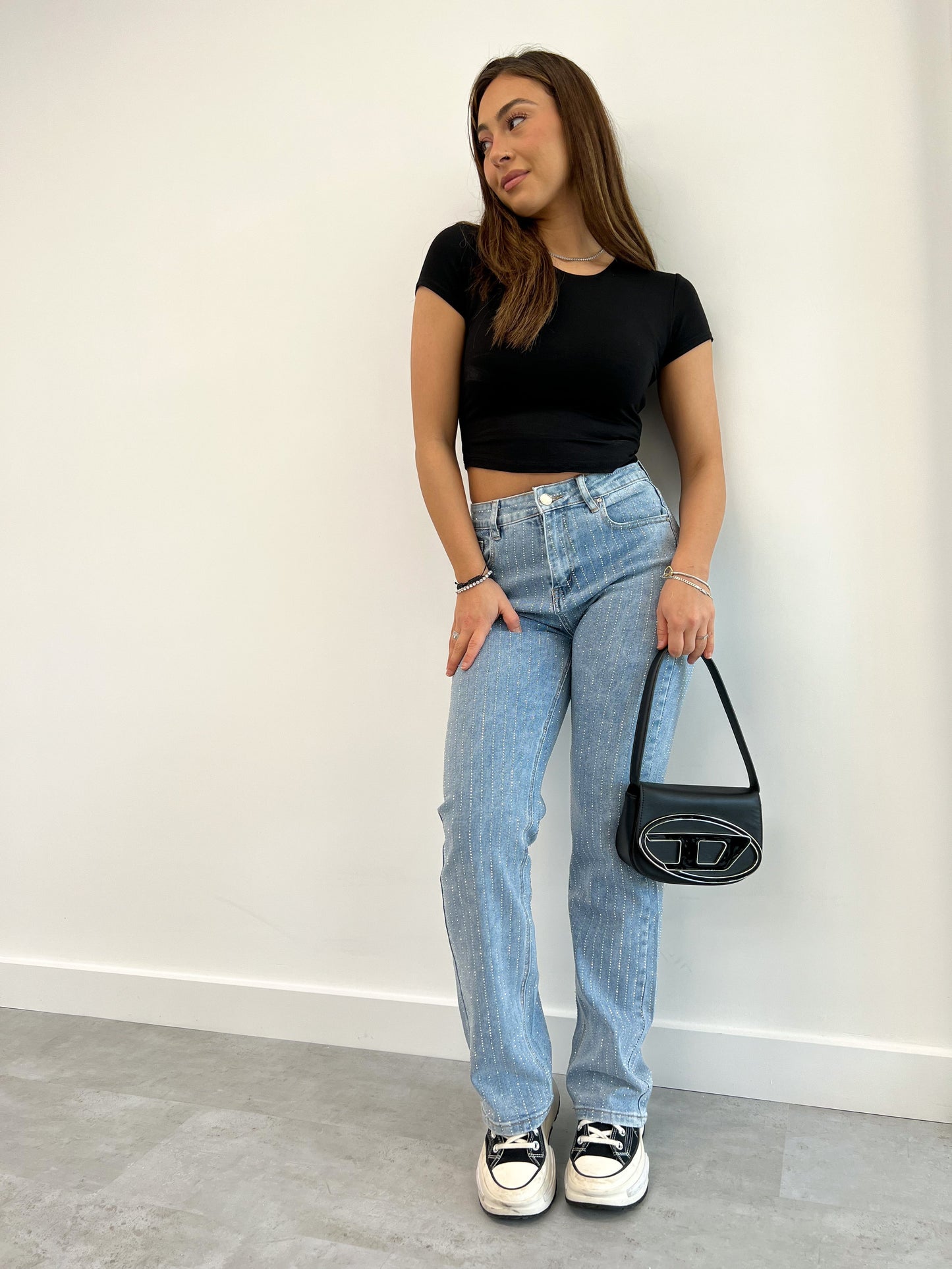 High-Waisted Straight-Leg Jeans | Light Wash Denim | Classic & Versatile