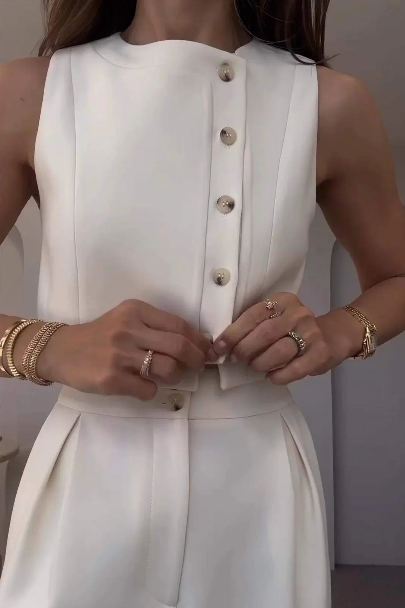 Sleeveless Pantsuit Set | Chic & Tailored | Effortless Power Dressing