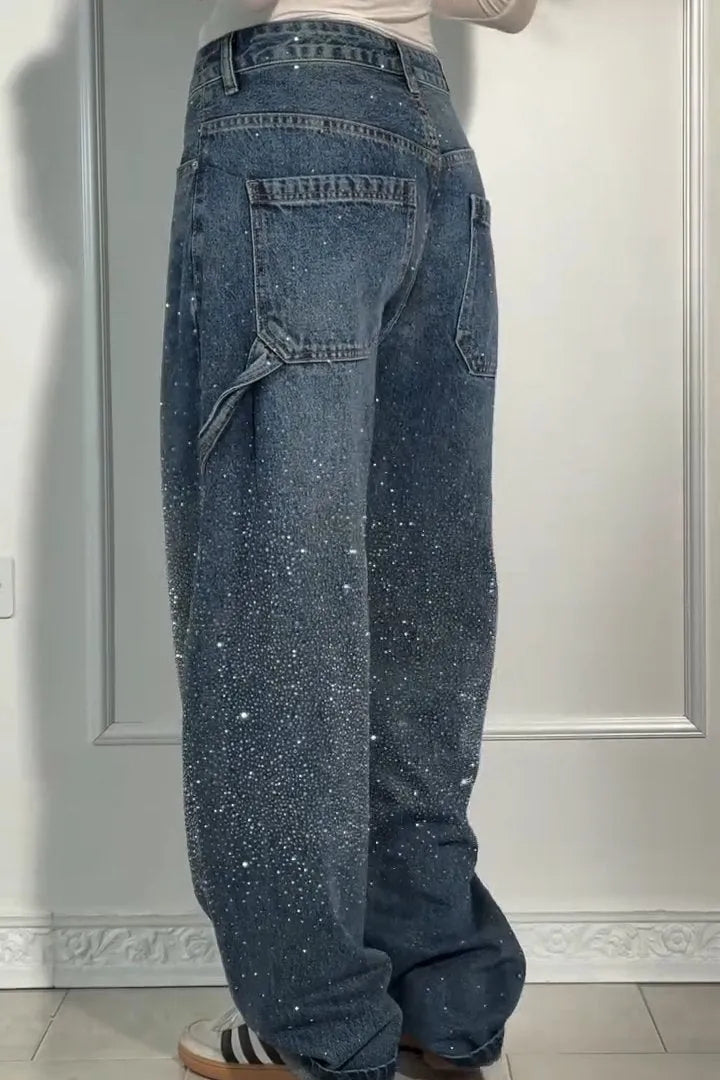 Wide-Leg Paint Splatter Jeans | High-Waisted & Relaxed | Edgy & Trendy
