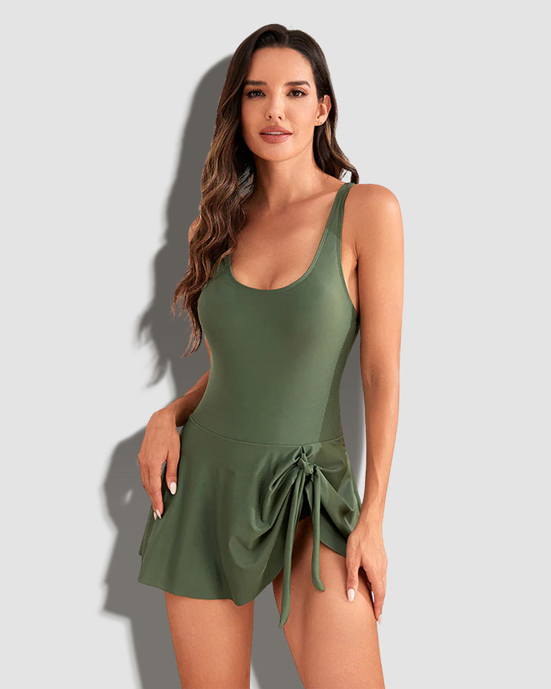 Serena Swim Dress | One-Piece Elegance | Flattering Fit & Playful Flair