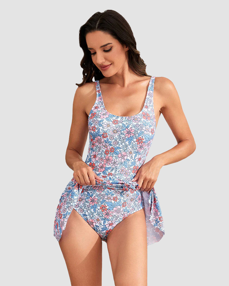 Serena Swim Dress | One-Piece Elegance | Flattering Fit & Playful Flair