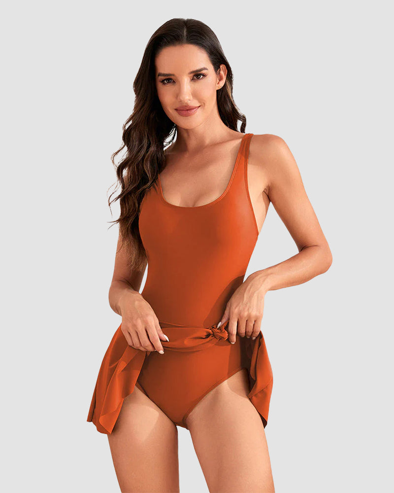 Serena Swim Dress | One-Piece Elegance | Flattering Fit & Playful Flair