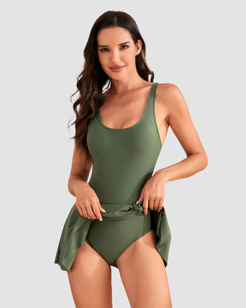 Serena Swim Dress | One-Piece Elegance | Flattering Fit & Playful Flair