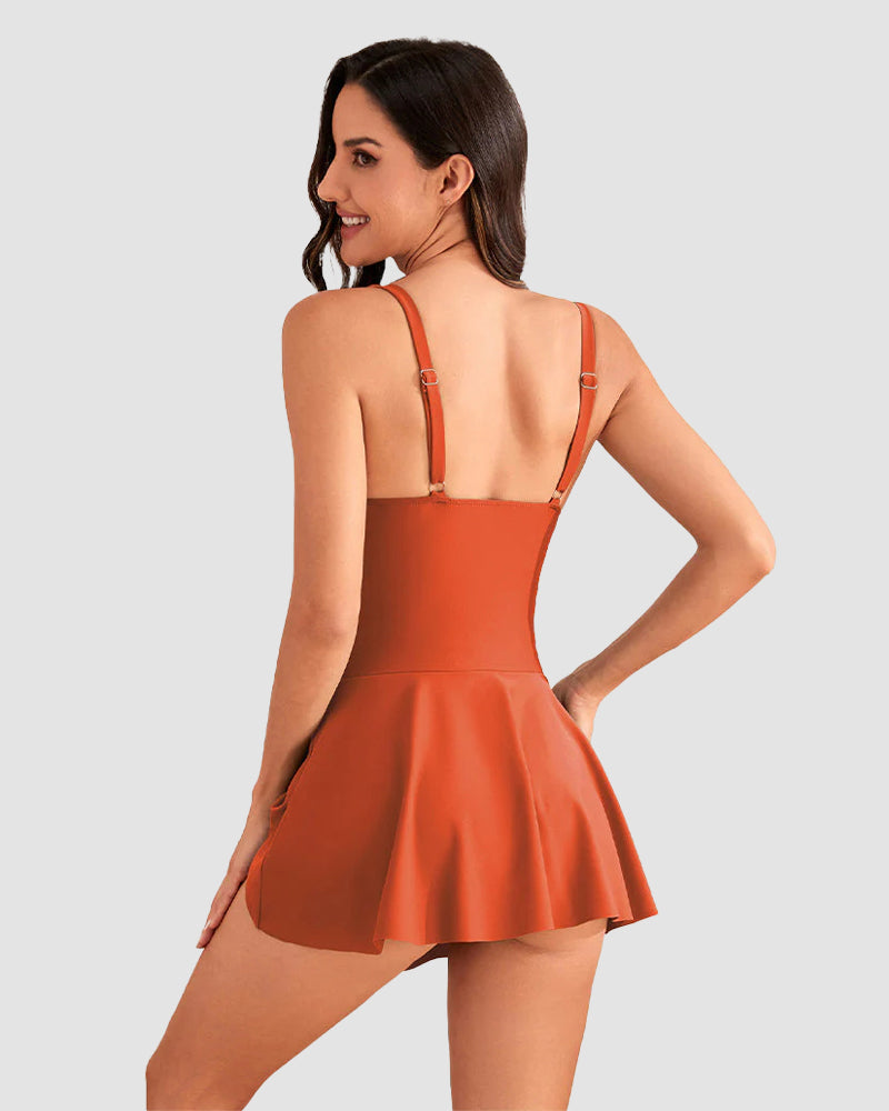Serena Swim Dress | One-Piece Elegance | Flattering Fit & Playful Flair