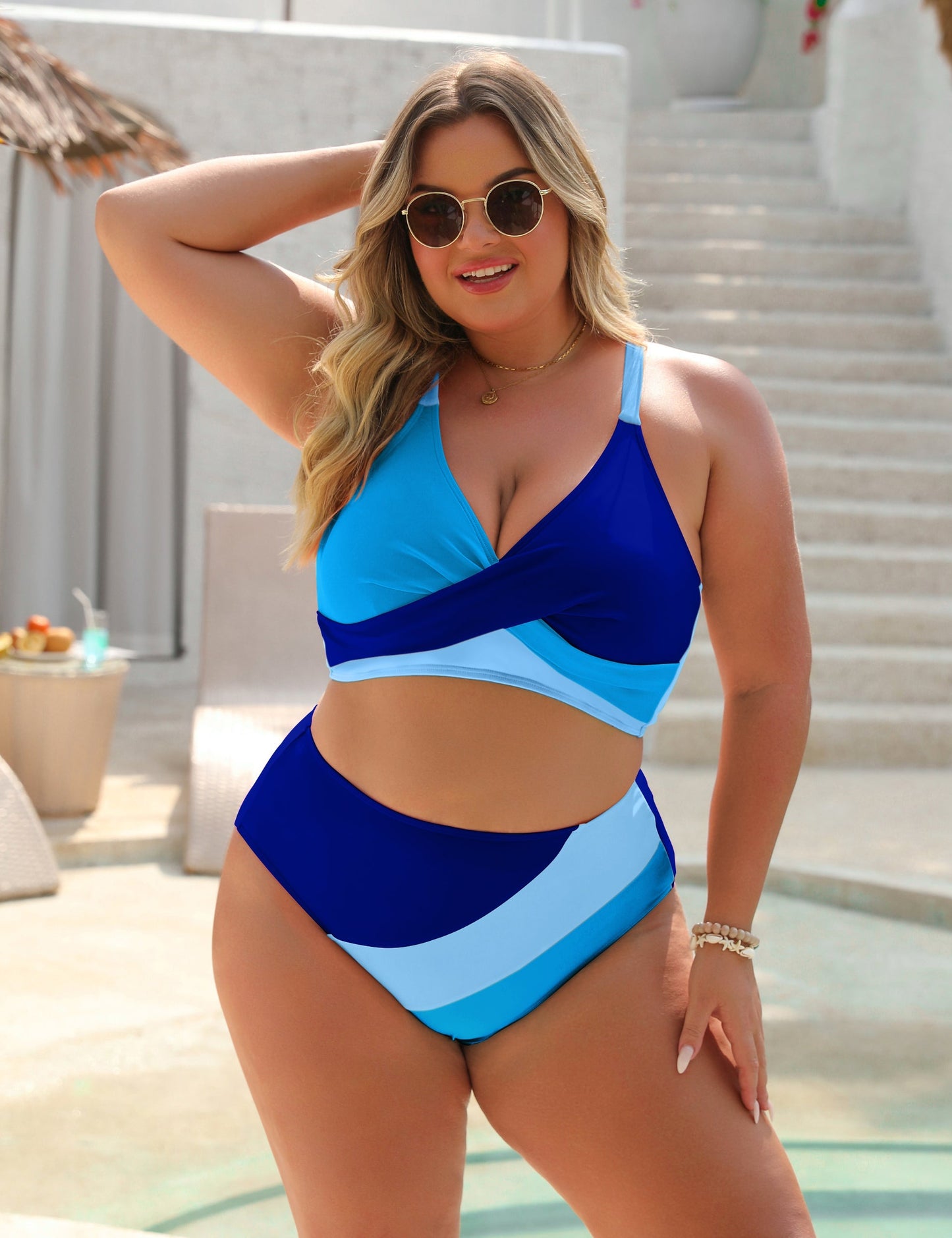 Riviera Set | Colorblock Design | High-Waisted Bikini