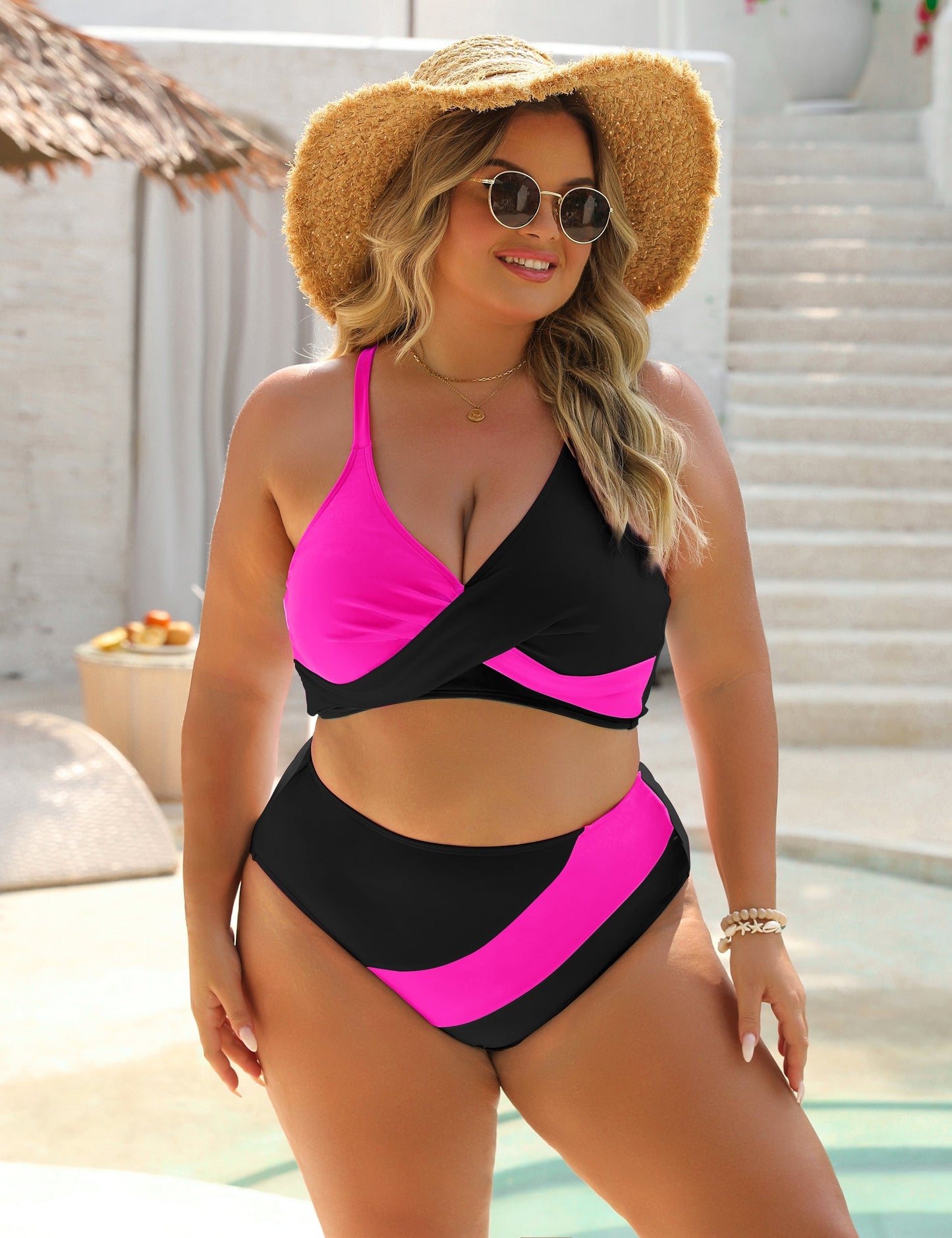 Riviera Set | Colorblock Design | High-Waisted Bikini