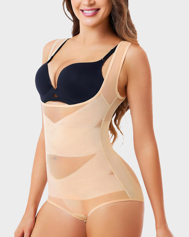 SculptEase Bodysuit | Seamless Shaping | Breathable Mesh Design