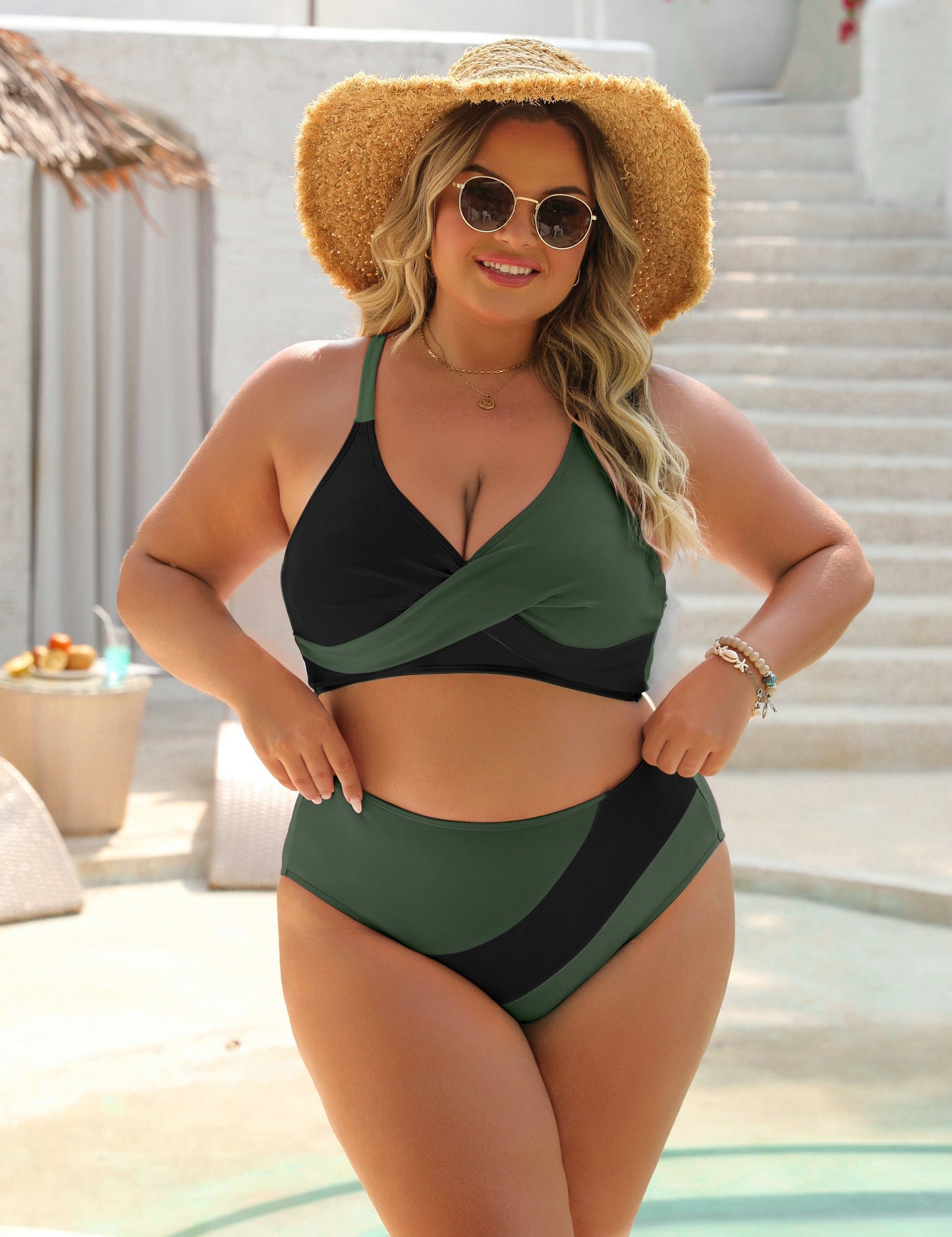 Riviera Set | Colorblock Design | High-Waisted Bikini