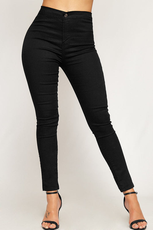 Black High-Waisted Skinny Jeans | Sleek Sculpt Fit | Day-to-Night Staple