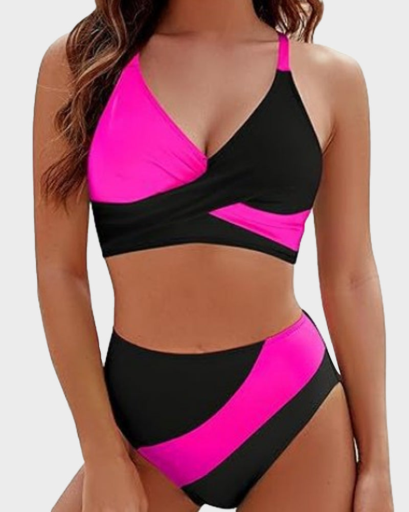 Riviera Set | Colorblock Design | High-Waisted Bikini
