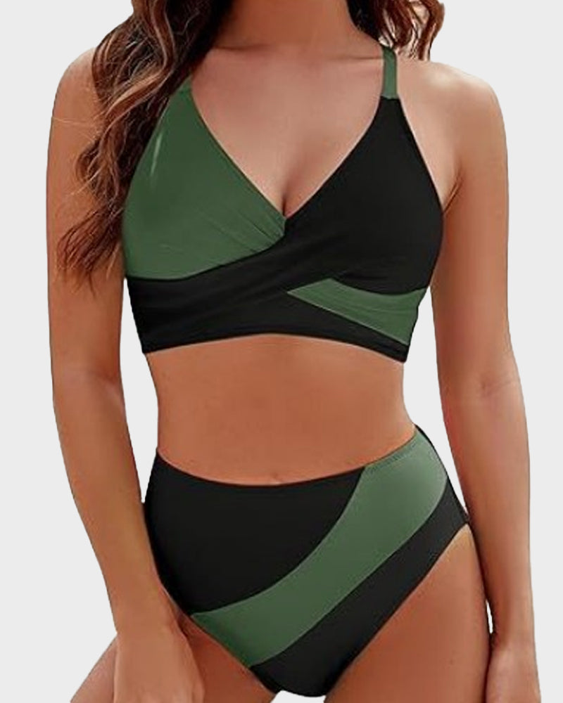 Riviera Set | Colorblock Design | High-Waisted Bikini