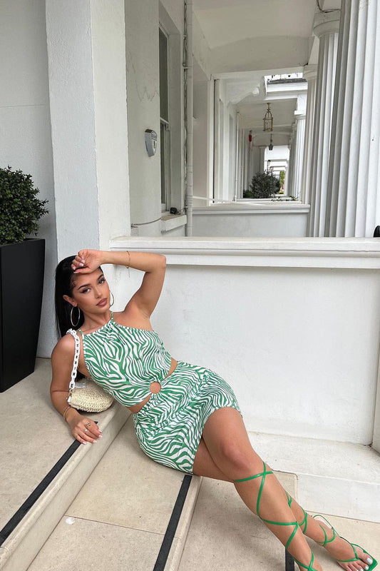 Tropical Glam Ruched Mini Dress | Vibrant & Sultry | Summer Night Out