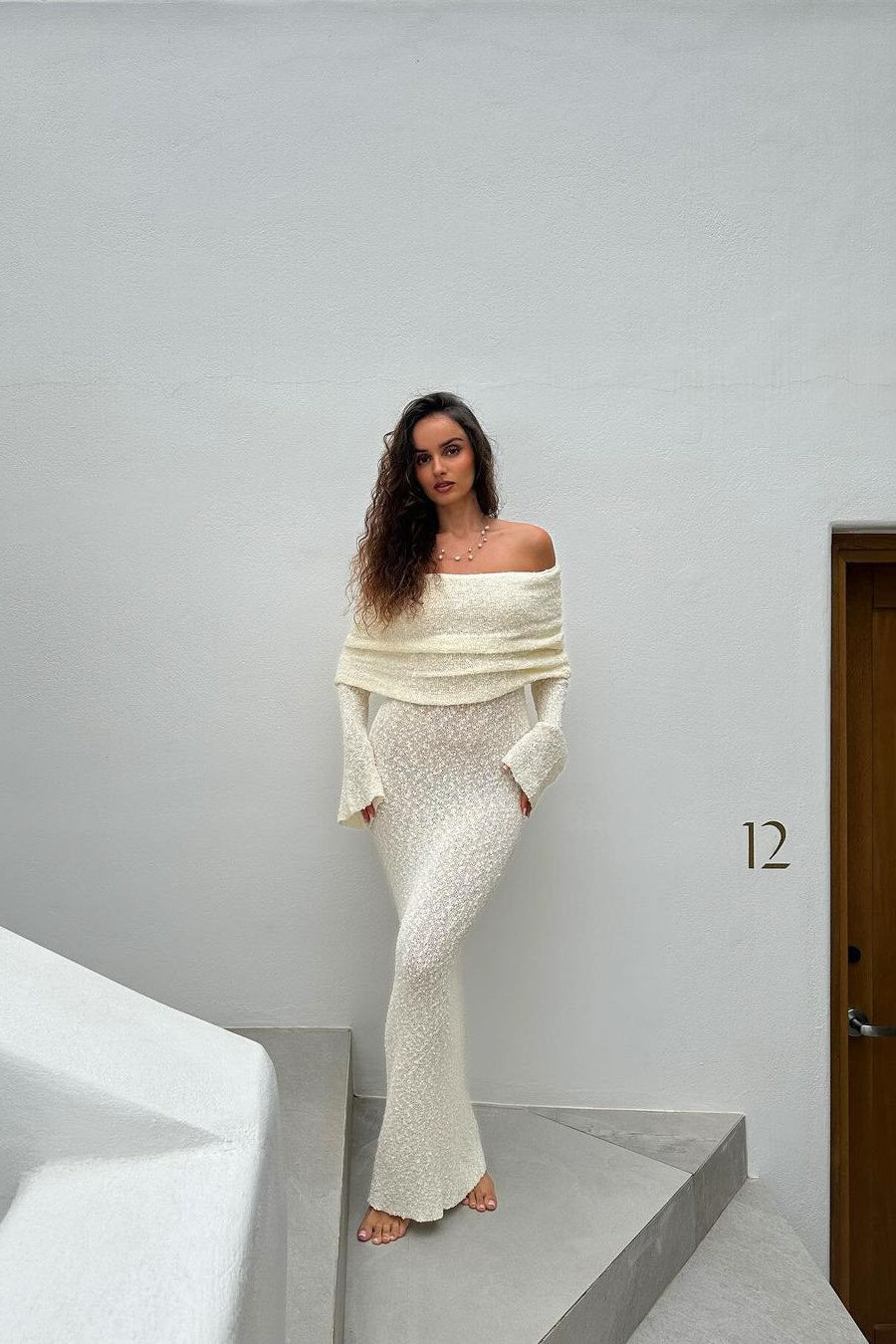 Off-Shoulder Knit Maxi Dress | Luxe & Cozy | Effortless Elegance