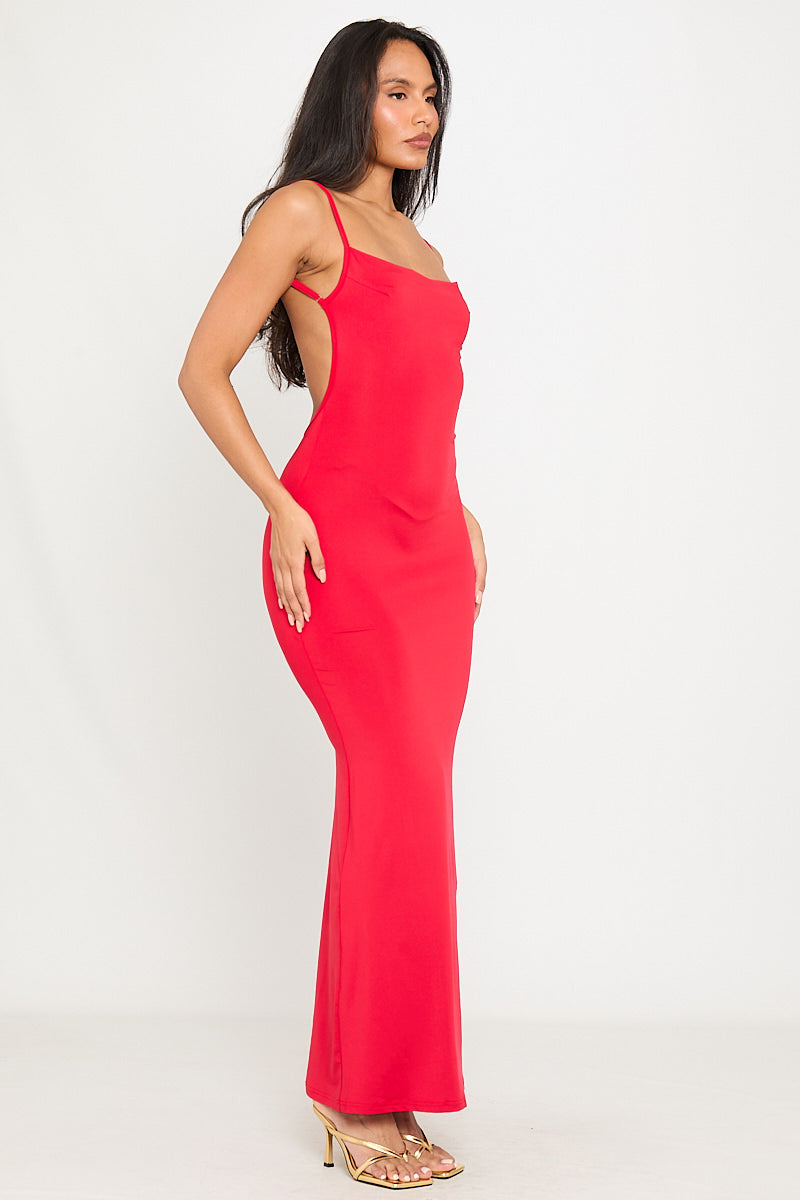 Red Strapless Bodycon Maxi Dress | Sultry & Sophisticated | Show-Stopping Elegance