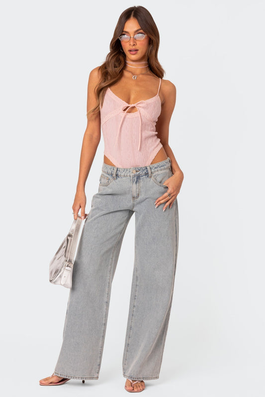 Wide-Leg Trousers | Grey Denim | Effortless Off-Duty Cool