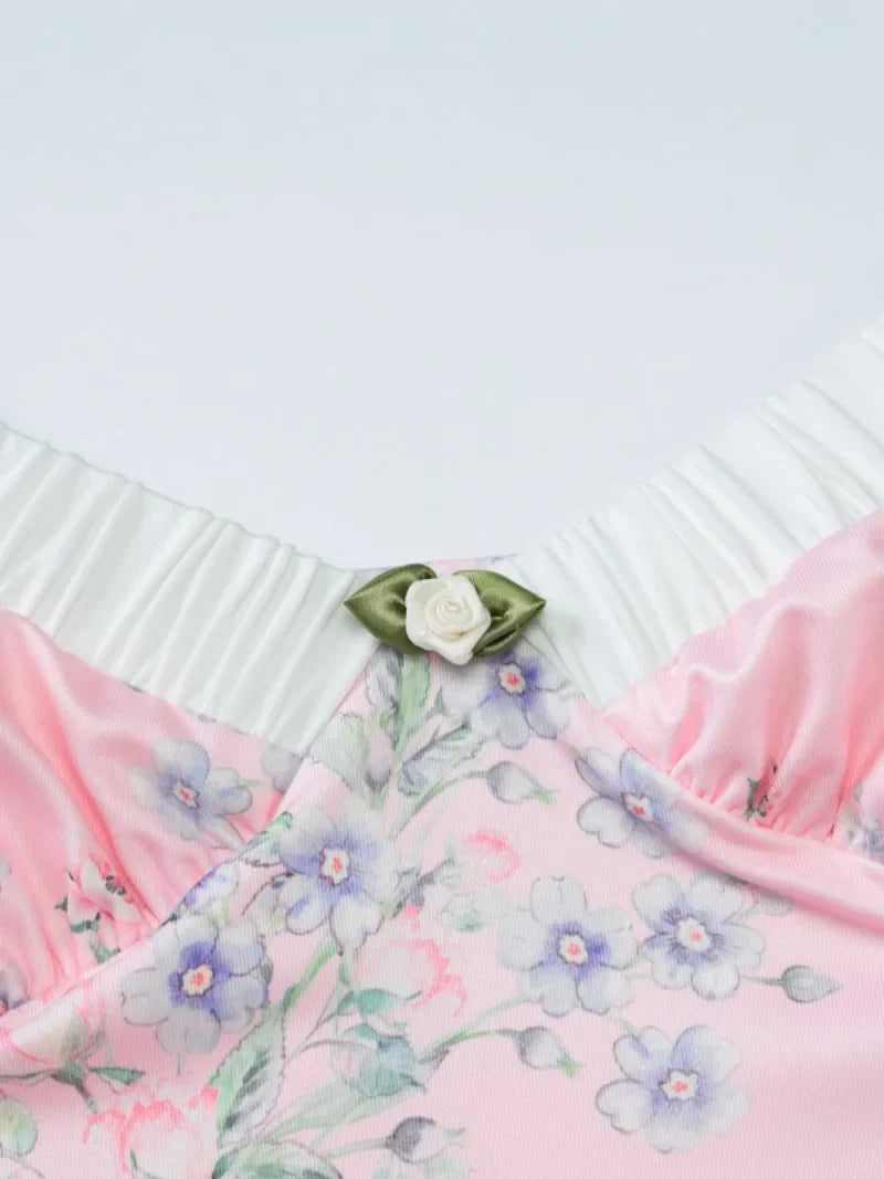 Floral Slip Maxi Dress | Satin | Romantic & Elegant