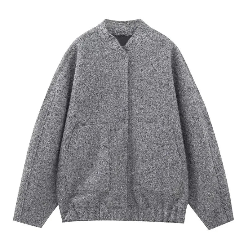 Oversized Wool Bomber Jacket | Luxe & Cozy | Vibrant Color Options