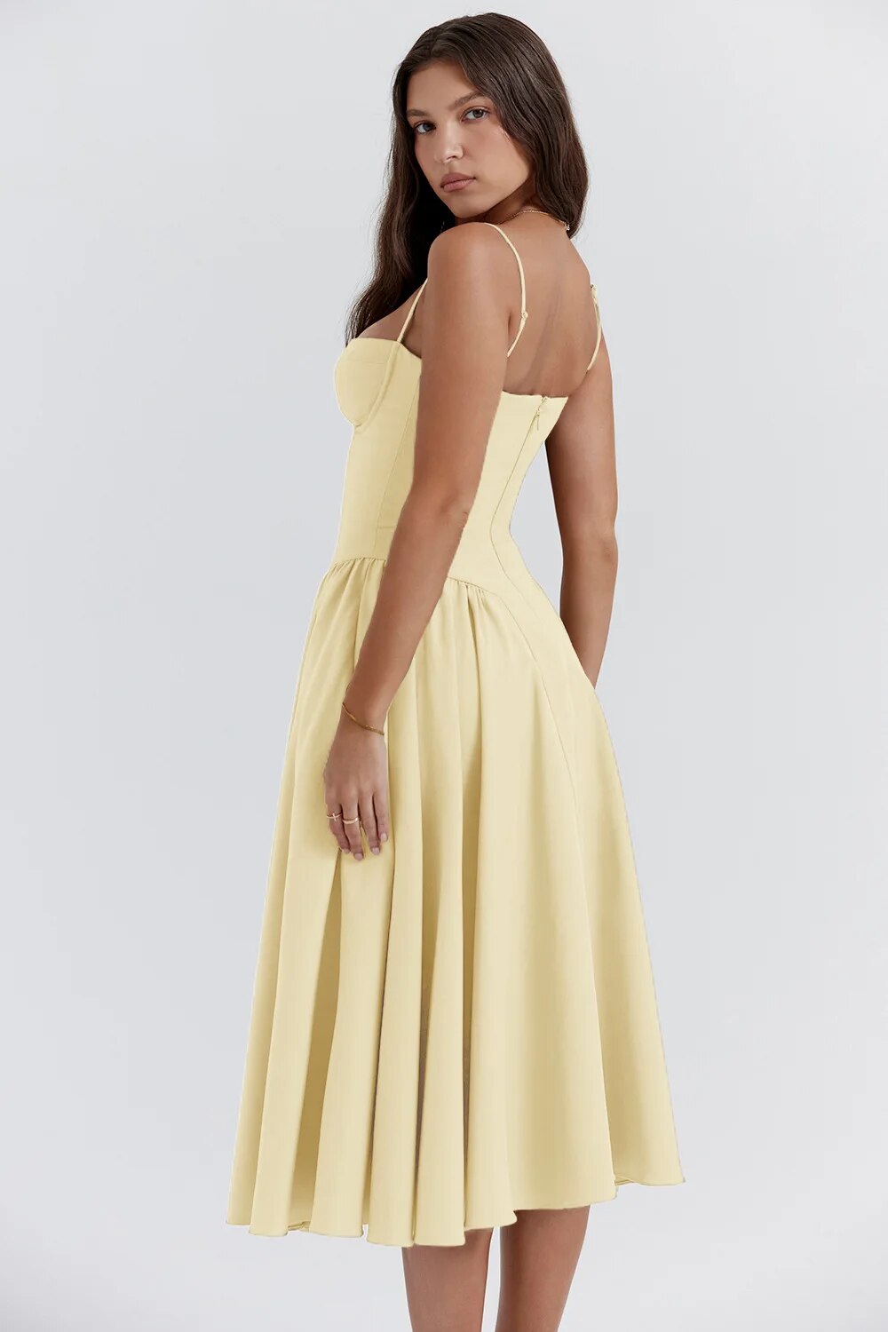 Strapless Midi Dress | Elegant | A-Line Silhouette