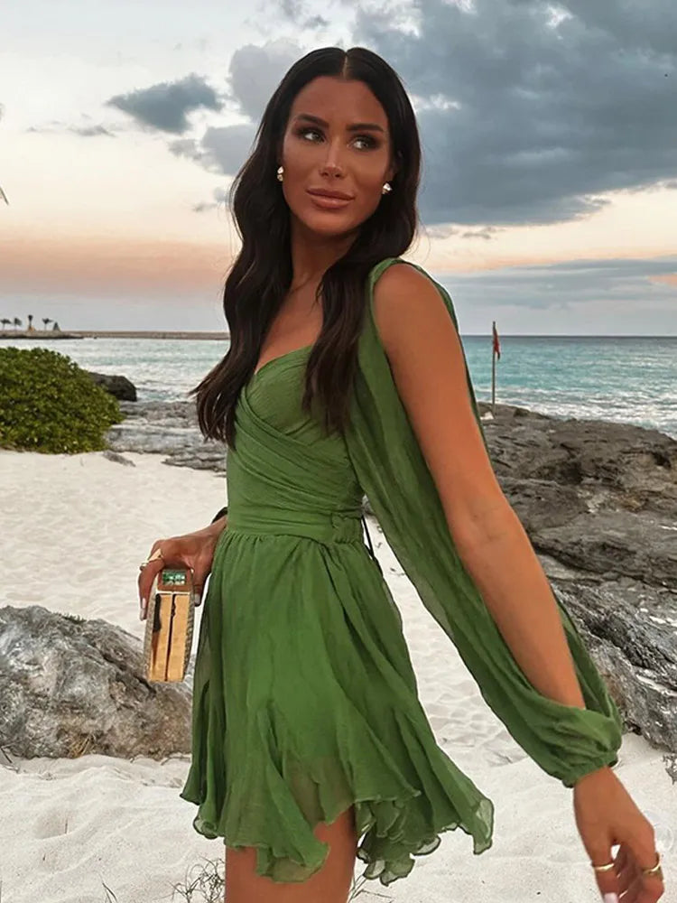 Puff-Sleeve Mini Dress | Bold & Flirty | Elegant Party Wear