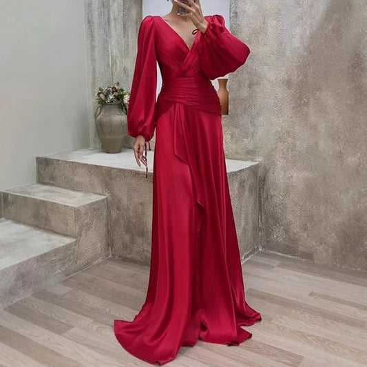 Elegant Satin Gown | Flowing Silhouette | Timeless Glamour