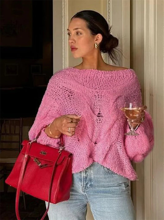 Chunky Knit Sweater | Handcrafted Look | Cozy & Cute