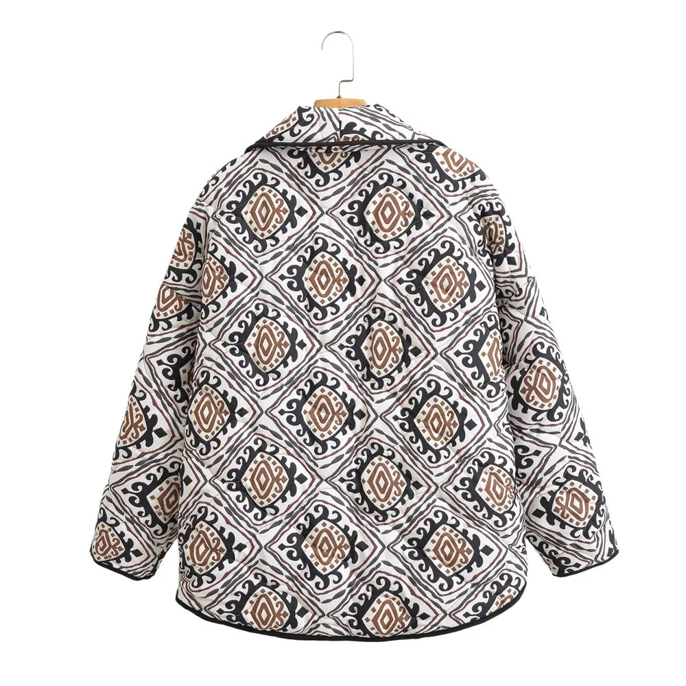 Printed Puffer Jacket | Quilted & Cozy | Street Style Staple