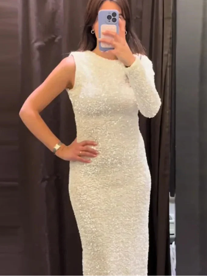Sequin One-Shoulder Maxi Dress | Elegant & Glamorous | Formal Evening Wear