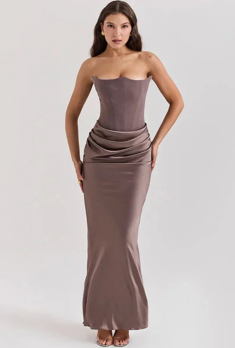 Strapless Bodycon Maxi Dress | Elegant | Sleek & Glamorous