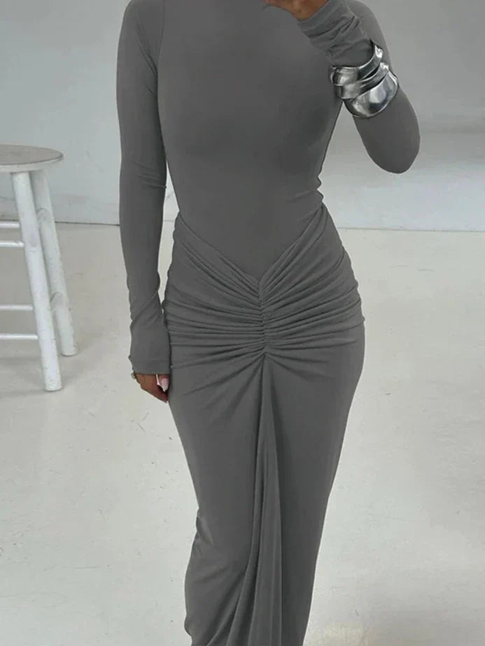 Long Sleeve Bodycon Maxi Dress | Sleek & Sculpting | Modern Minimalism