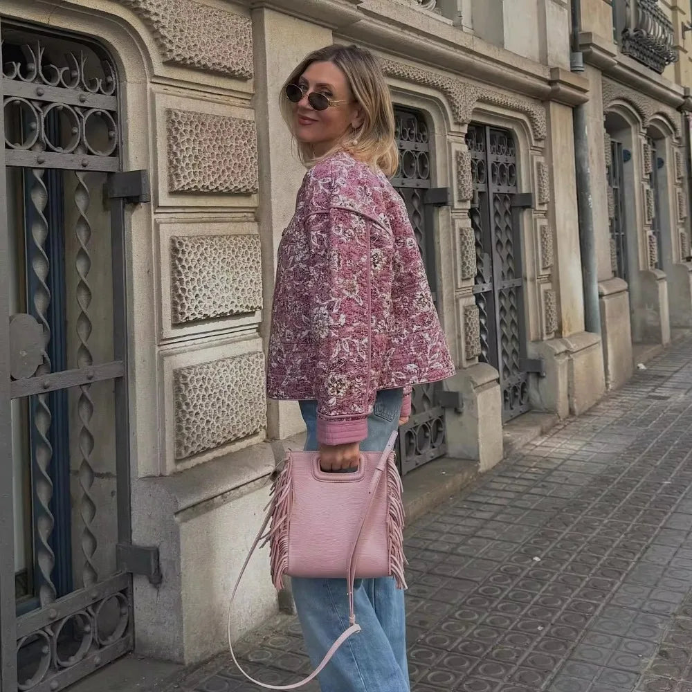 Floral Quilted Jacket | Vintage-Inspired | Cozy & Chic
