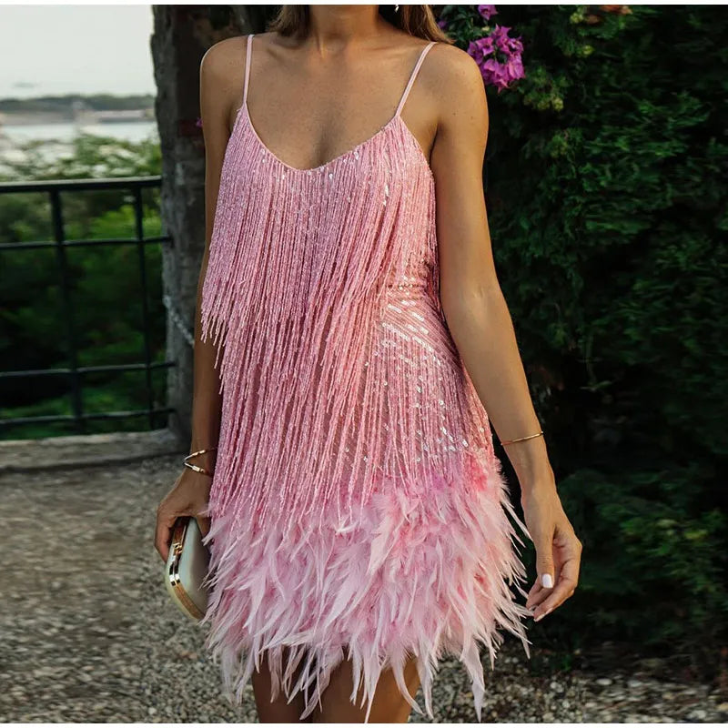 Fringe Mini Dress | Glamorous | Flirty & Fun