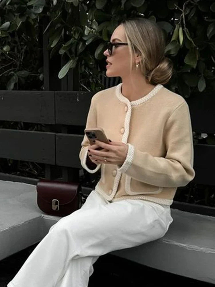 Shearling-Trimmed Cropped Jacket | Neutral Luxe | Cozy & Chic