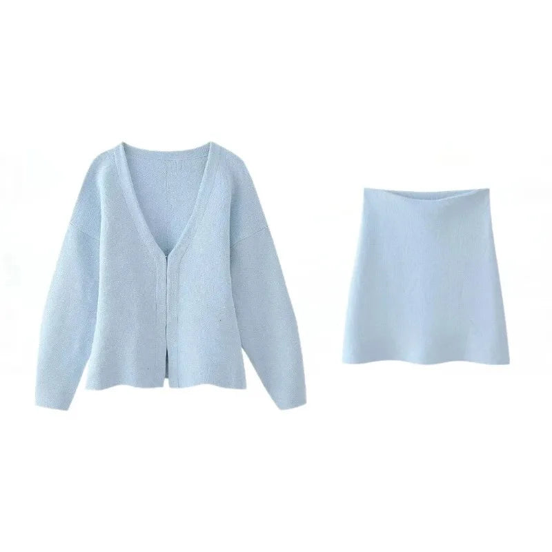 Minimalist Zip-Up Blazer & Skirt Set | Sleek & Chic | Effortless Power Dressing