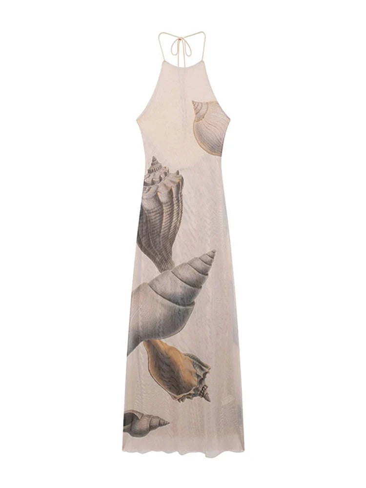 Halter Neck Maxi Dress | Elegant & Flowing | Artistic Evening Wear