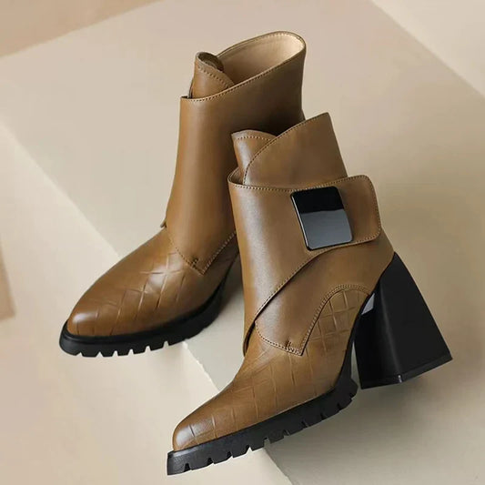 Cut-Out Ankle Boots | Western-Inspired | Bold & Stylish