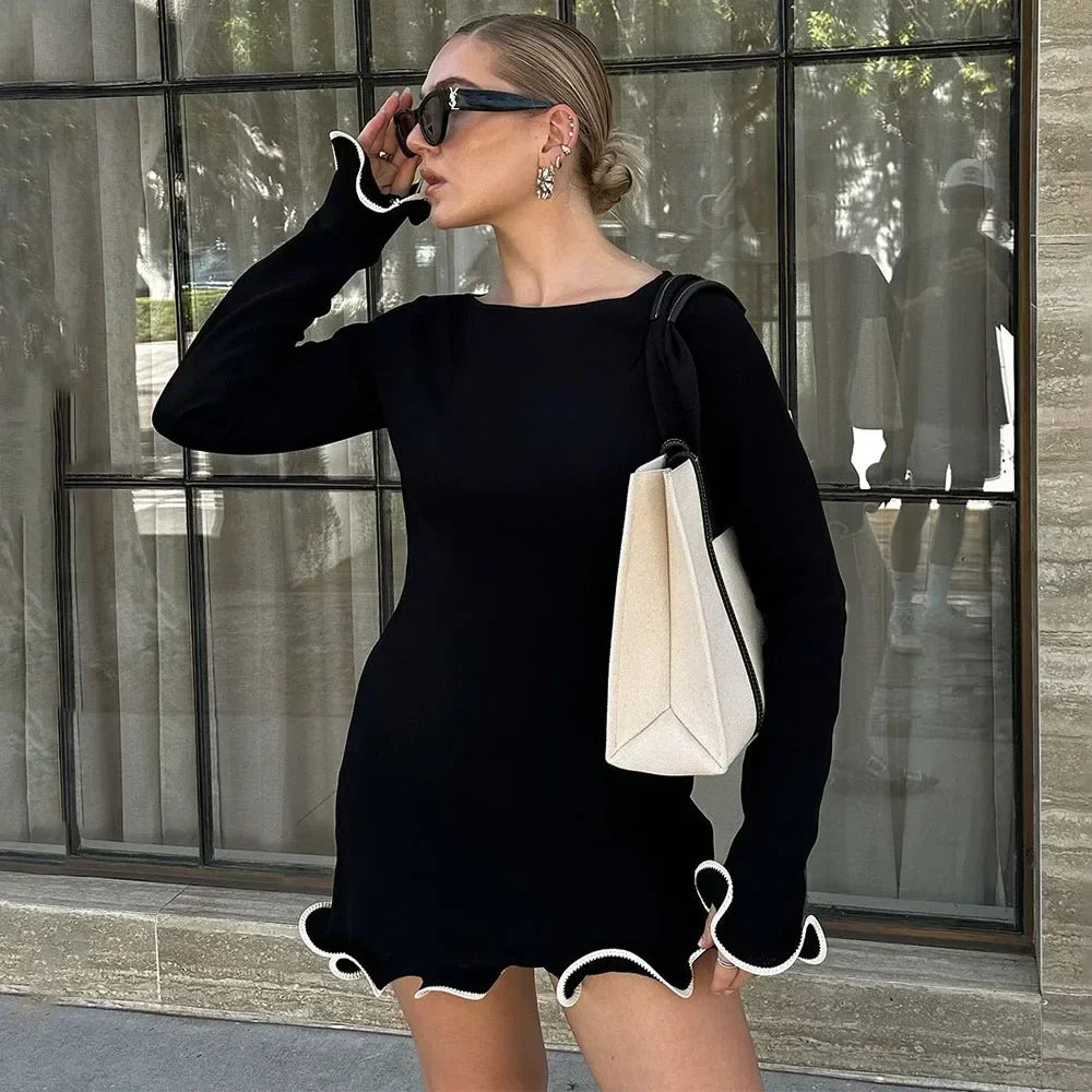 Scallop Hem Knit Dress | Fit & Flare | Sweet Meets Sophisticated