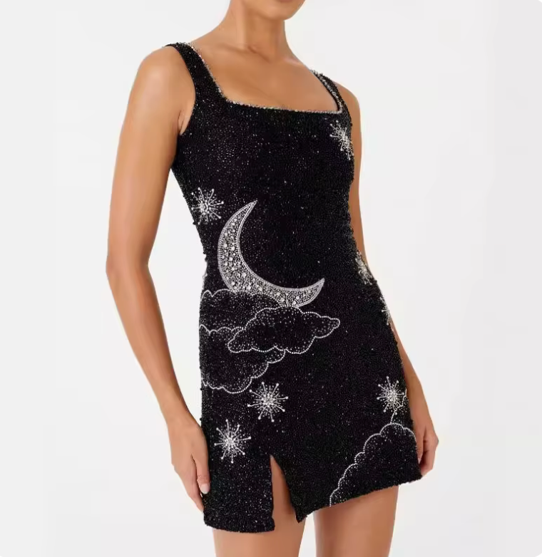 Sequin Mini Dress | Celestial Glam | Sparkling Night Out Wear