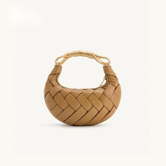 Women's Mini Woven Handbag | Chic & Elegant | Metal Handle
