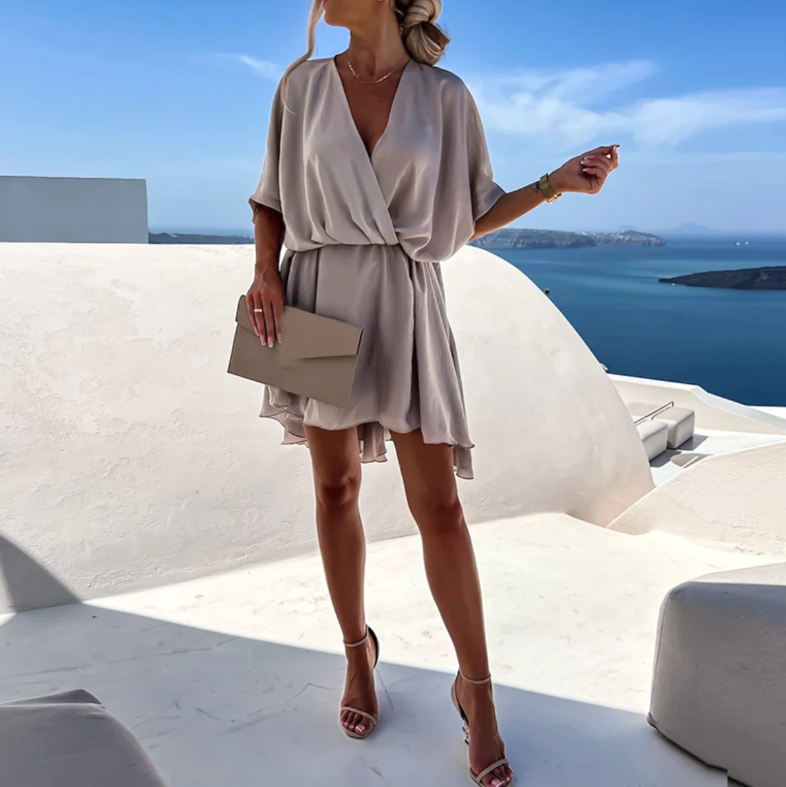 Flowy V-Neck Mini Dress | Lightweight & Chic | Effortless Summer Style