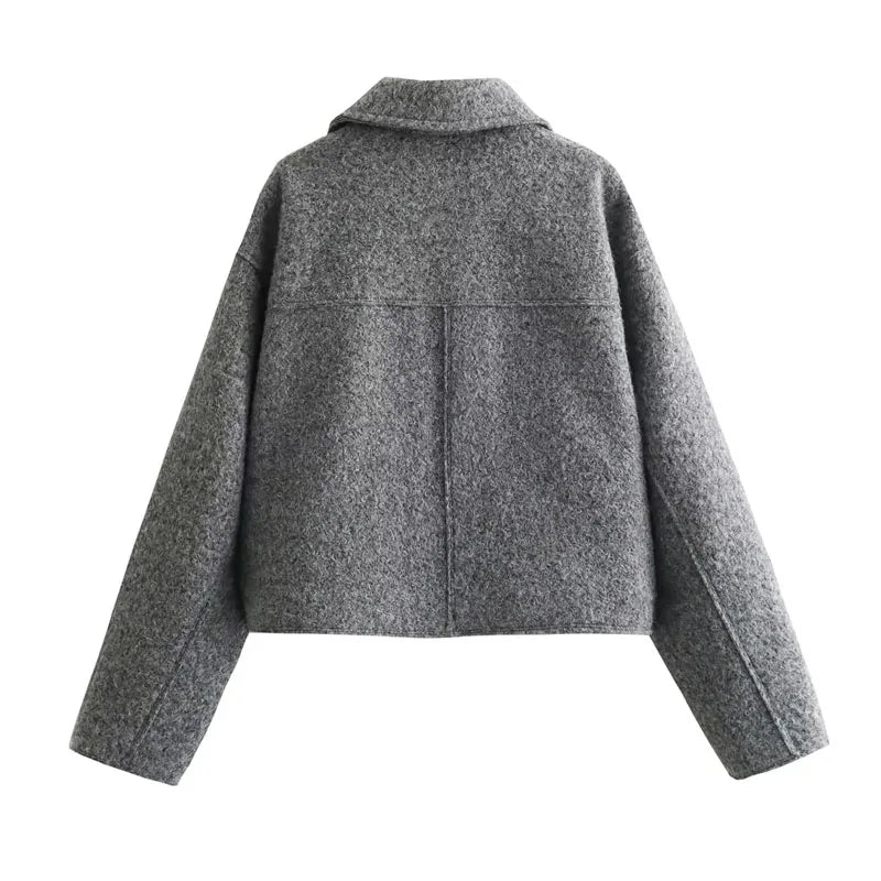 Cropped Wool-Blend Jacket | Structured & Timeless | Effortless Elegance