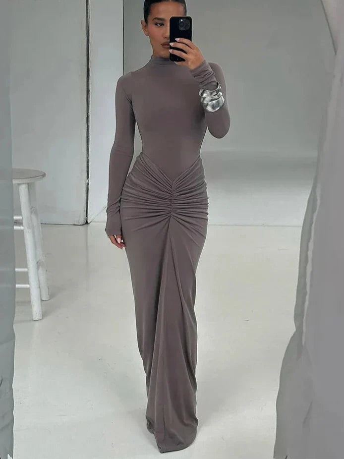 Long Sleeve Bodycon Maxi Dress | Sleek & Sculpting | Modern Minimalism