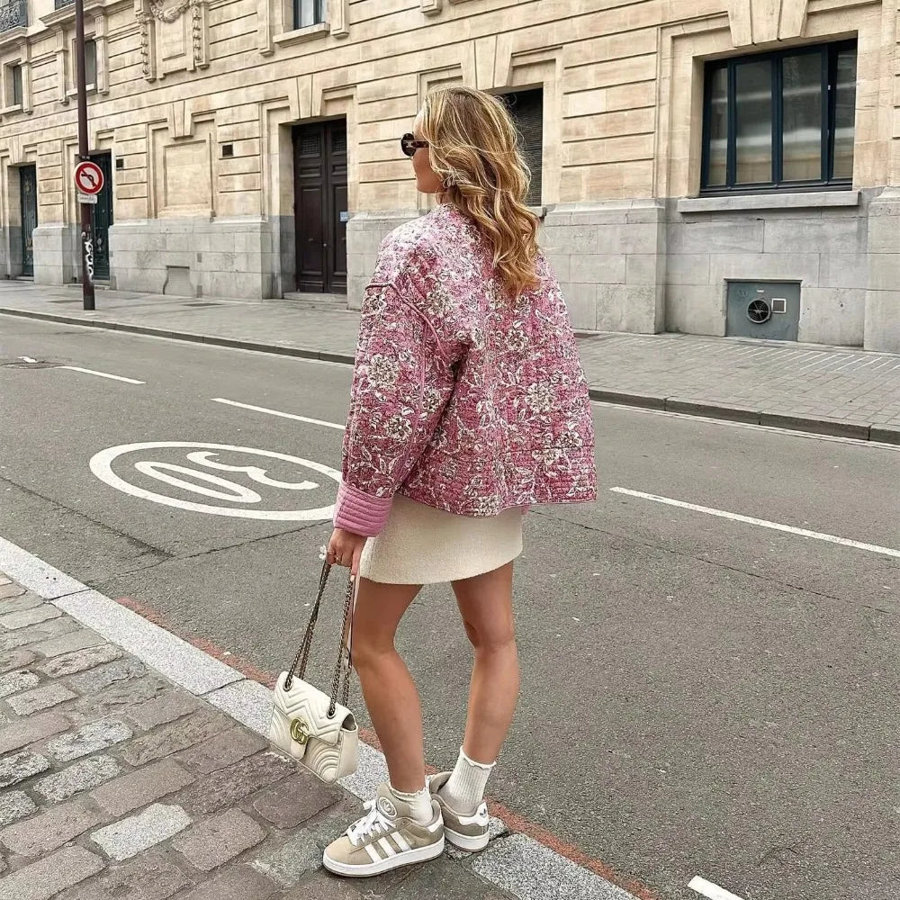 Floral Quilted Jacket | Vintage-Inspired | Cozy & Chic