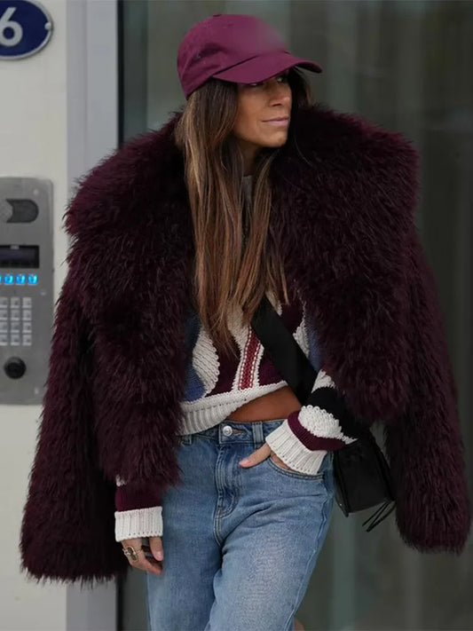 Women's Faux Fur Jacket | Soft & Luxe | Oversized Fit