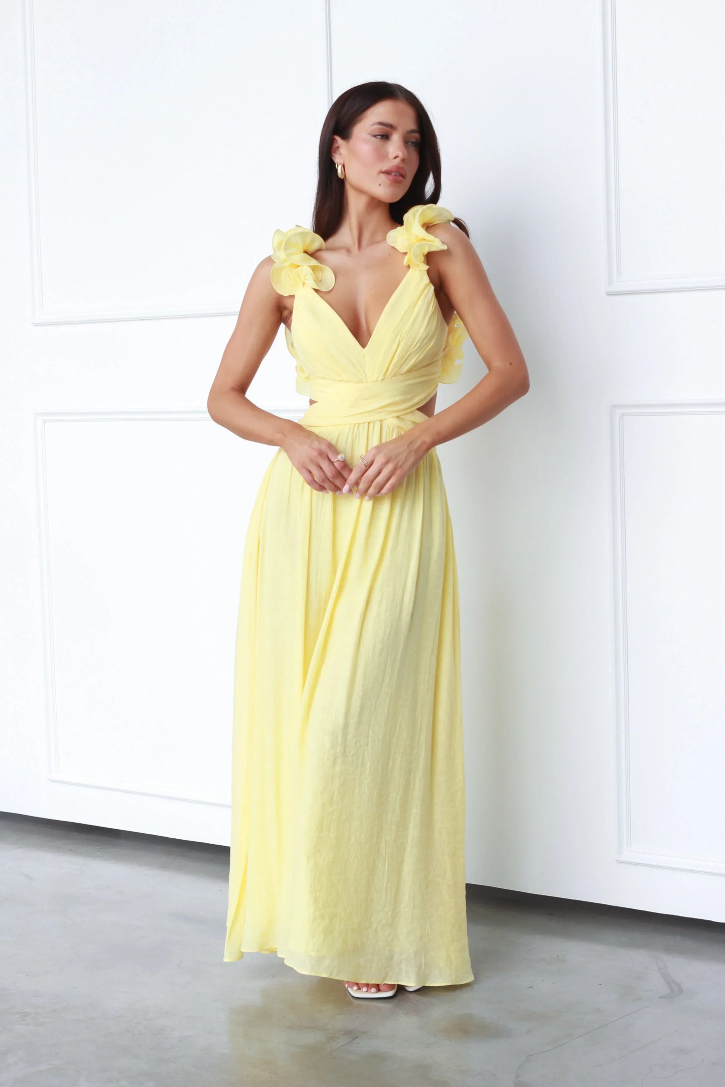 Ruffled Maxi Dress | Elegant | Flowing Silhouette